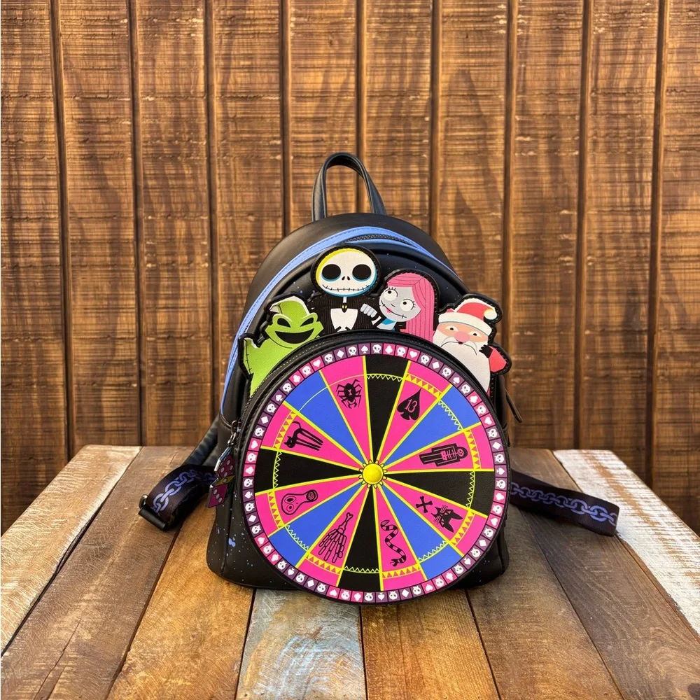 Loungefly Nightmare Before Christmas Oogie Boogie Spin Wheel Mini Backpack